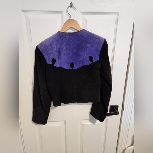 VINTAGE 1980s Massimo leather jacket - Picture 3 of 4